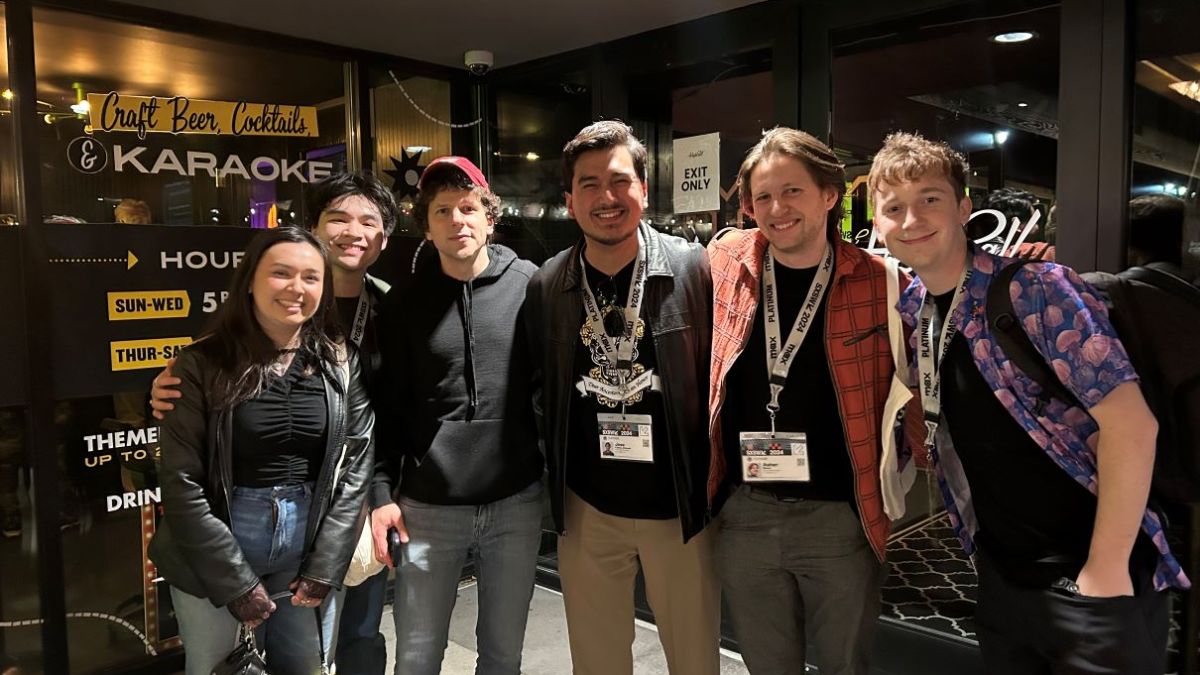 students at film festival